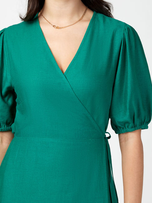 Lila Wrap Front Midi Dress