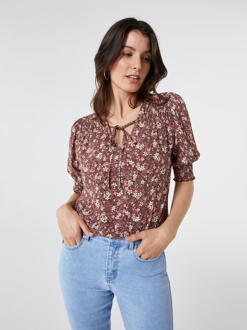 Allegra Tie Front Blouse