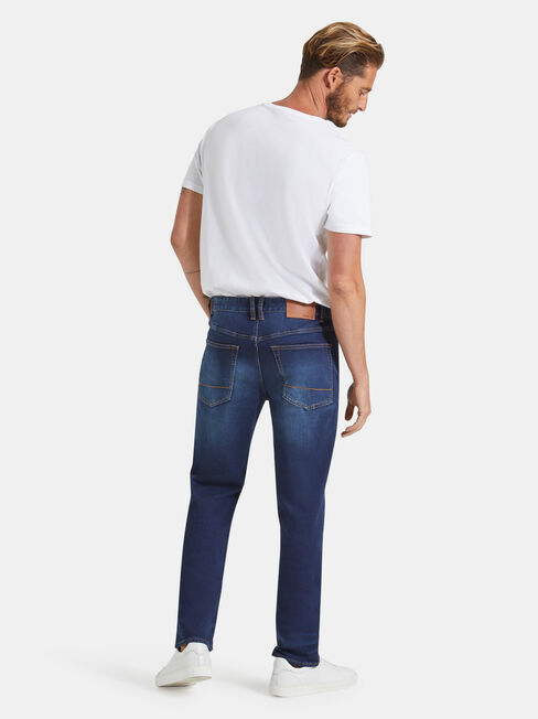 Slim Straight Knit Jeans Dark Indigo