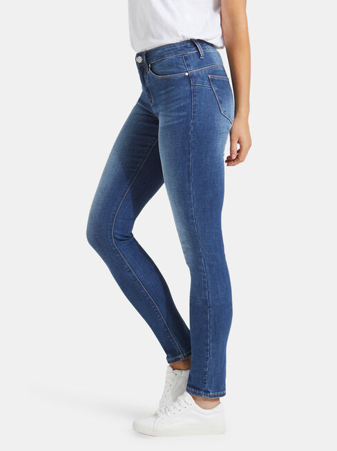 Butt Lifter Skinny Jeans Mid Sapphire