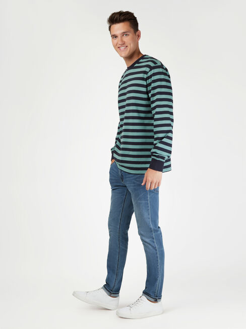 LS Wilton Stripe Crew Tee