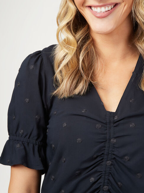Chloe Embroidered Spot Top
