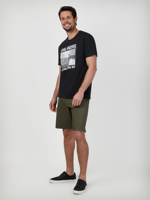 SS Evel Knievel Las Vegas Print Crew Tee