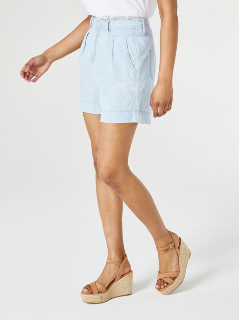 Yasmin Pleat Denim Short