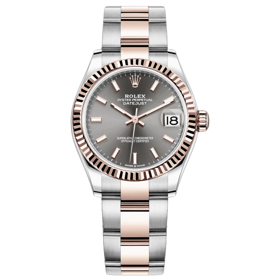 Rolex 1:1 Super Clone Datejust Slate Dial Fluted Bezel 31mm 278271