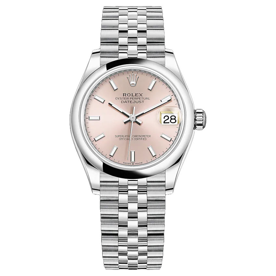 Rolex 1:1 Super Clone Datejust Pink Dial Domed Bezel 31mm 278240