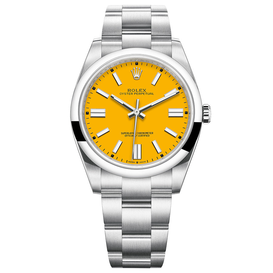 Rolex 1:1 Super Clone Oyster Perpetual 41mm 124300 Yellow Dial