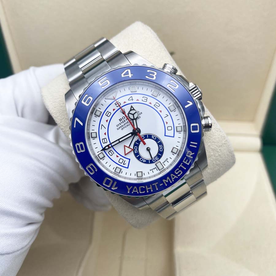 Rolex 1:1 Super Clone Yacht-Master II 44mm 116680 White Dial