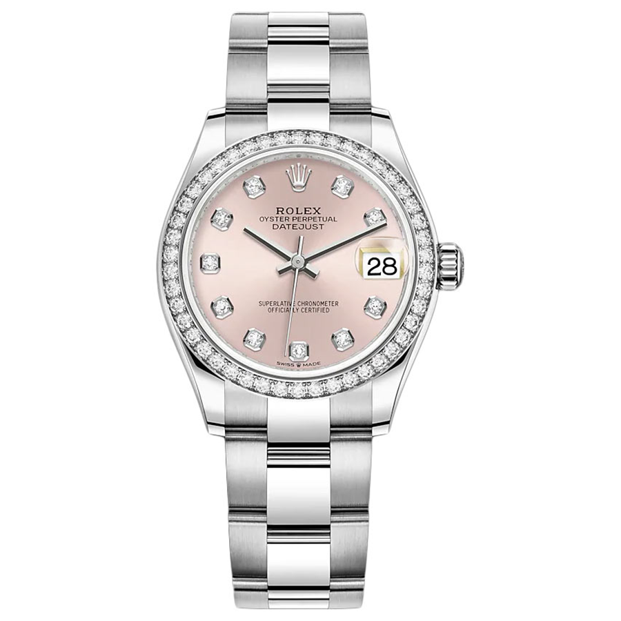 Rolex 1:1 Super Clone Datejust Pink Diamond Dial Diamond Bezel 31mm 278384RBR