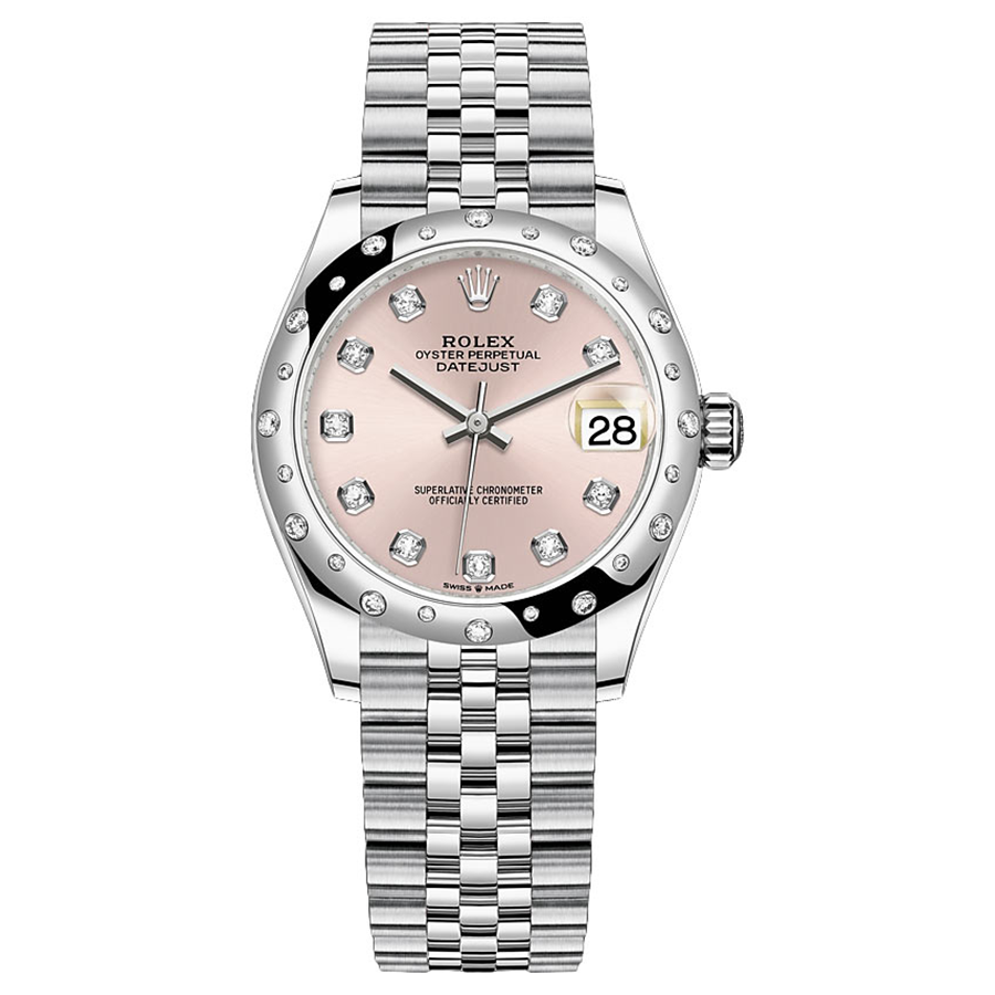 Rolex 1:1 Super Clone Datejust Pink Diamond Dial Diamond-Set Bezel 31mm 278344RBR