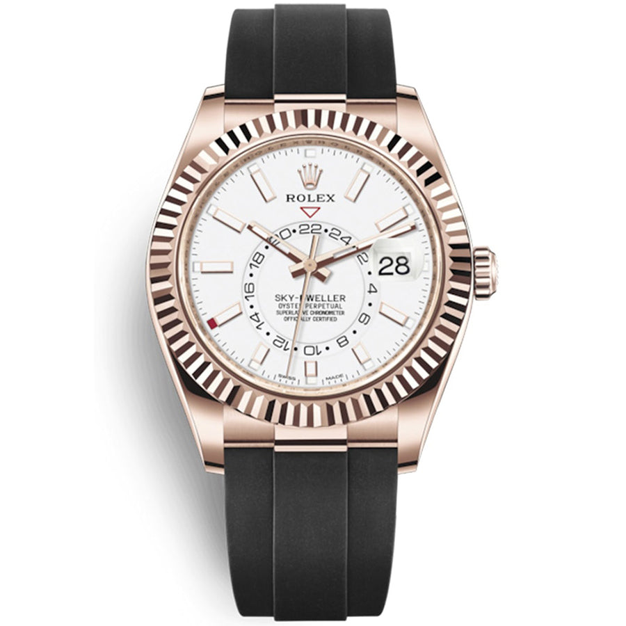 Rolex 1:1 Super Clone Sky-Dweller 42mm Oyster Flex 326235 White Dial