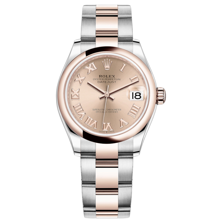 Rolex 1:1 Super Clone Datejust Rose Roman Numeral Dial Domed Bezel 31mm 278241