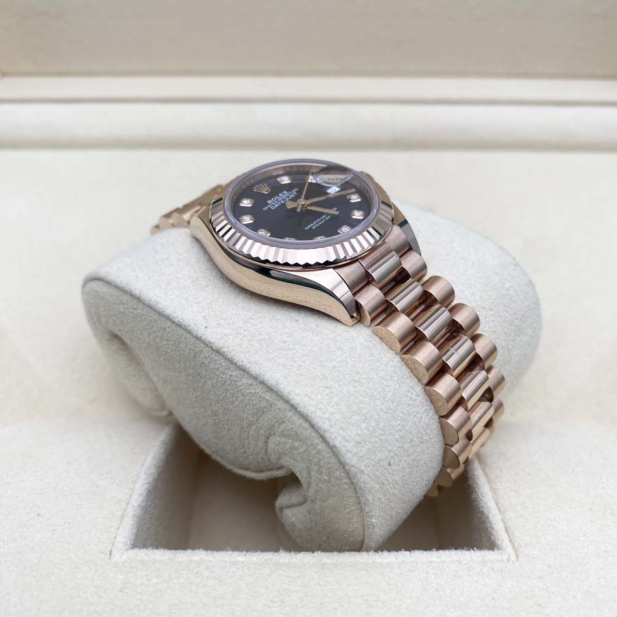 Rolex 1:1 Super Clone Lady-Datejust 28mm Purple Dial Rose Presidential 279175