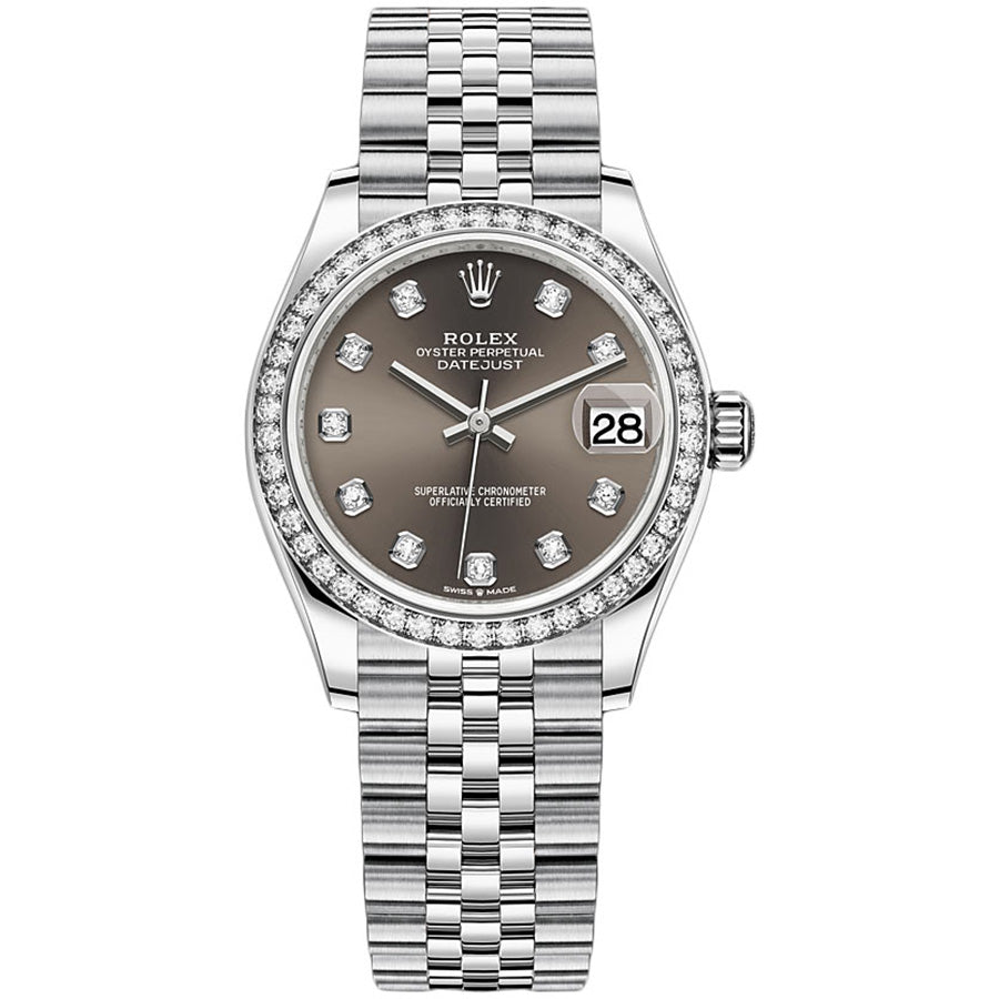 Rolex 1:1 Super Clone Datejust 31mm Grey Diamond Dial 278384RBR
