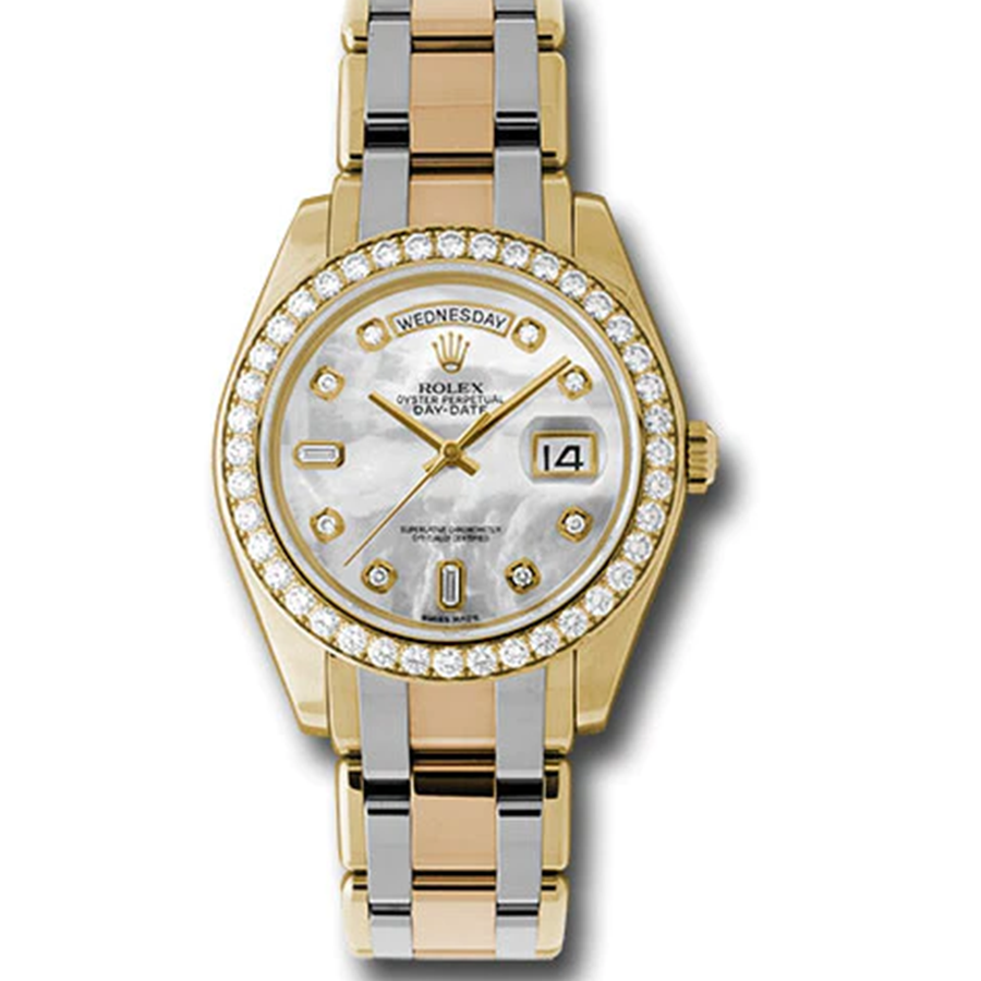 Rolex 1:1 Super Clone Day-Date Tridor Masterpiece Mother Of Pearl Diamond Dial Diamond Bezel 39mm 18948TRIMD