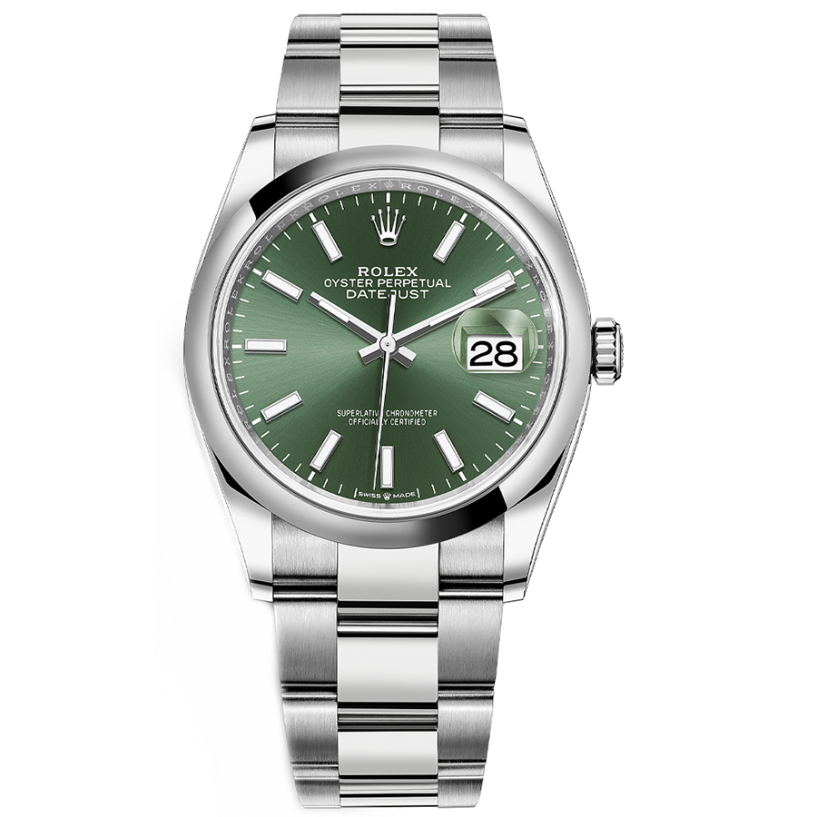 Rolex 1:1 Super Clone Datejust Mint Green Dial Domed Bezel 36mm 126200