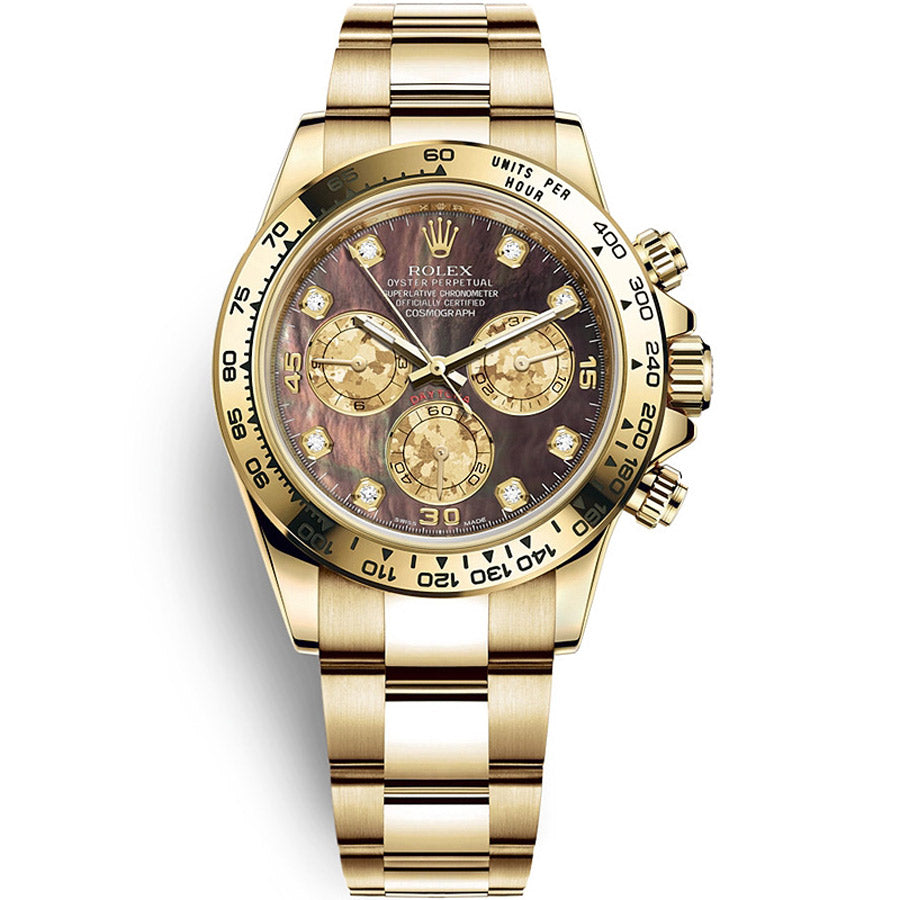 Rolex 1:1 Super Clone Daytona 40mm 116508 Black Mother Of Pearl Diamond Dial
