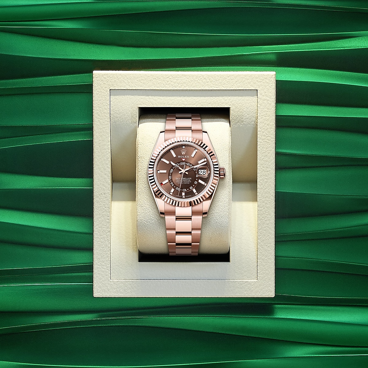 Rolex 1:1 Super Clone Sky-Dweller Oyster, 42 mm, Everose gold m336935-0002