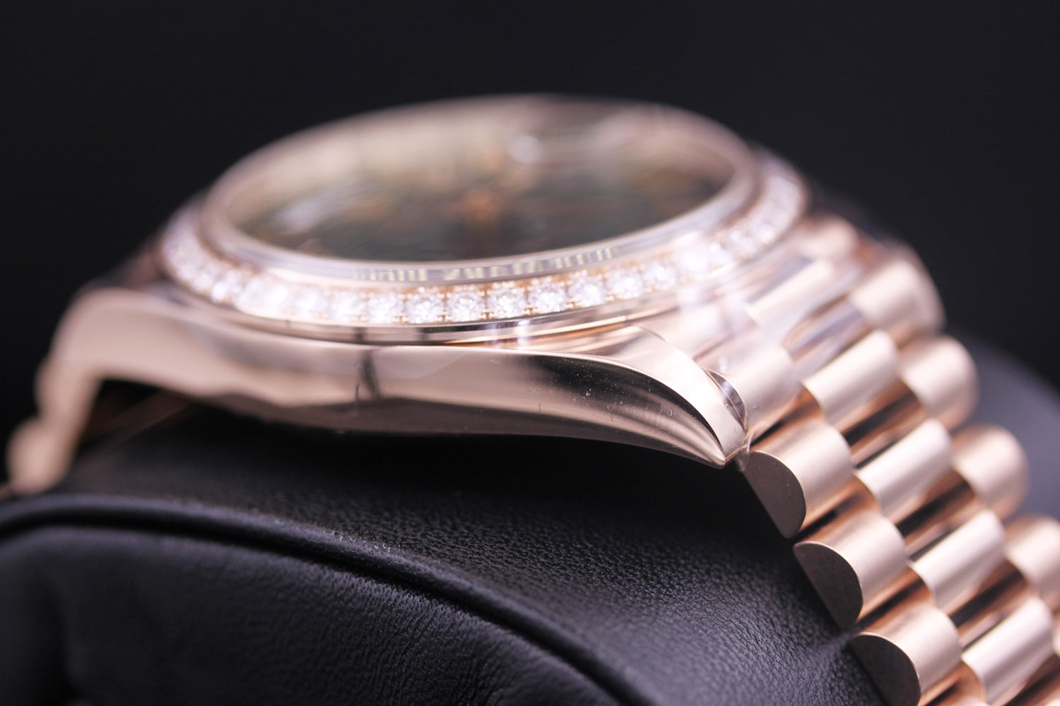 Rolex 1:1 Super Clone Day-Date 40 Presidential 228345 Diamond Bezel Olive Green Dial