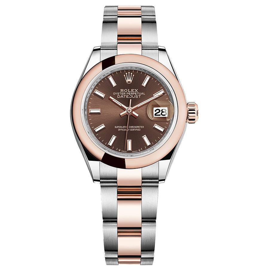Rolex 1:1 Super Clone Lady-Datejust Chocolate Dial Domed Bezel 28mm 279161
