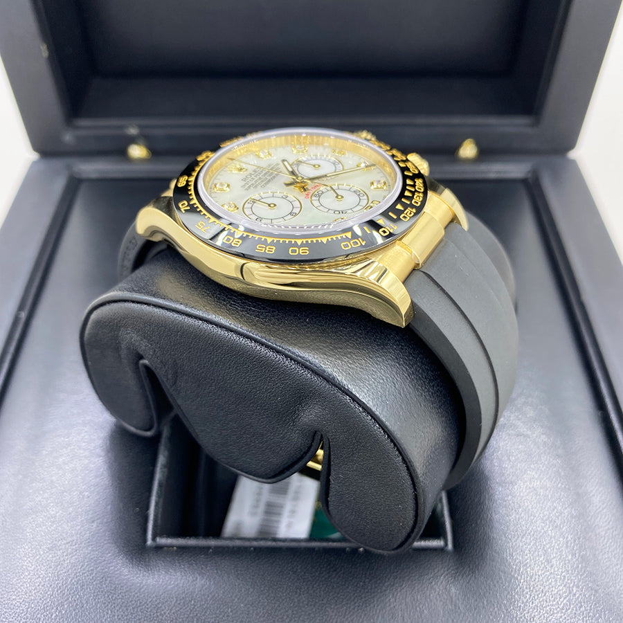 Rolex 1:1 Super Clone Daytona 40mm Oyster Flex 116518LN White Mother Of Pearl Diamond Dial