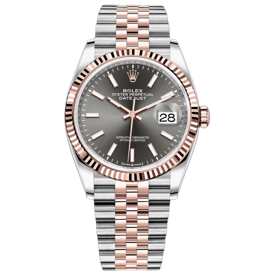 Rolex 1:1 Super Clone Datejust Slate Dial Fluted Bezel 36mm 126231