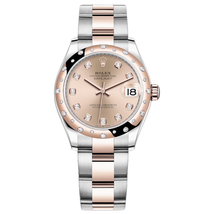 Rolex 1:1 Super Clone Datejust Rose Diamond Dial Diamond-Set Bezel 31mm 278341RBR