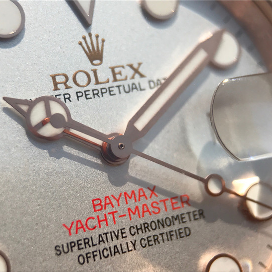 Rolex 1:1 Super Clone Yacht-Master 1 Baymax Rose Gold Mix White Rubber Strap 40mm