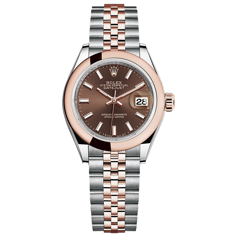 Rolex 1:1 Super Clone Lady-Datejust Chocolate Dial Domed Bezel 28mm 279161