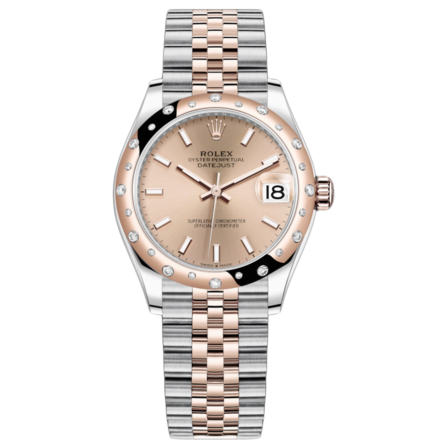 Rolex 1:1 Super Clone Datejust Rose Dial Diamond-Set Bezel 31mm 278341RBR