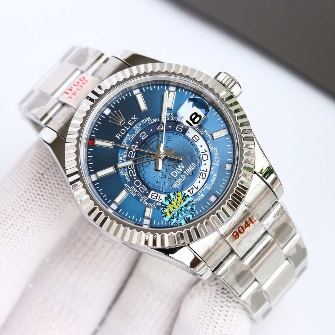 Rolex 1:1 Super Clone Sky-Dweller Swiss Watch in Steel Case - DIW Limited Edition