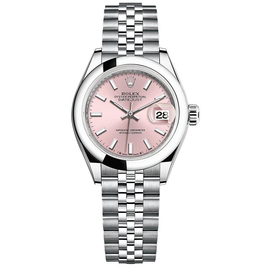 Rolex 1:1 Super Clone Lady-Datejust Pink Dial Domed Bezel 28mm 279160