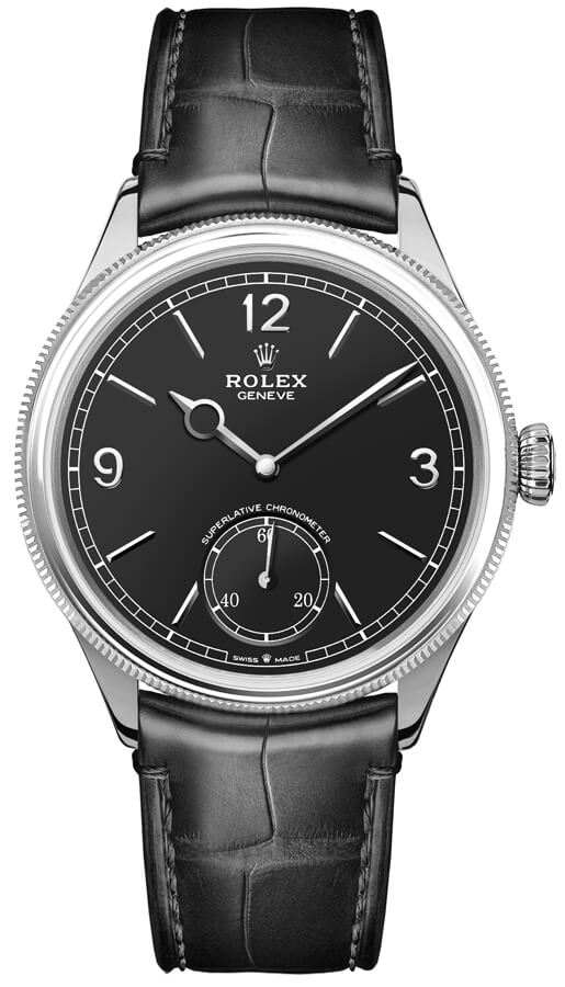 Rolex 1:1 Super Clone 1908 18k White Gold Leather Strap Men's Watch m52509 Series 39mm