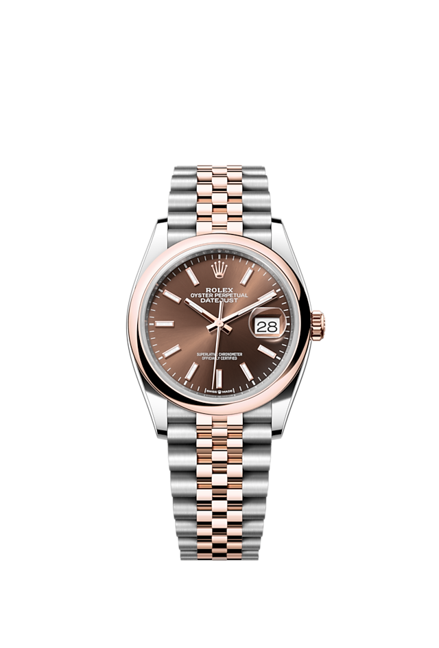 Rolex 1:1 Super Clone Datejust Oyster, 36 mm, Oystersteel and Everose gold m126201-0043