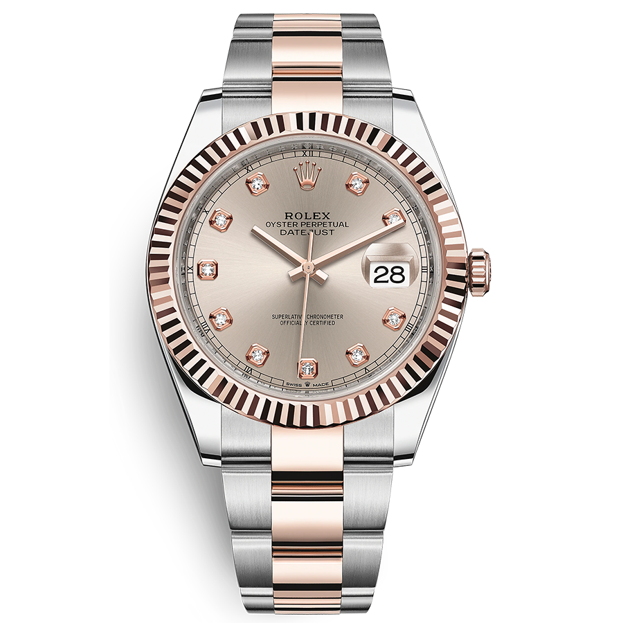 Rolex 1:1 Super Clone Datejust 41mm Sundust Diamond Dial Fluted Bezel 126331