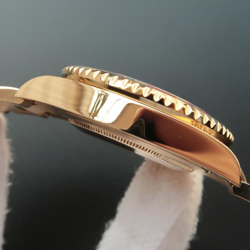 Rolex 1:1 Super Clone Gmt-Master Ii Golden Rainbow Diamond 40mm