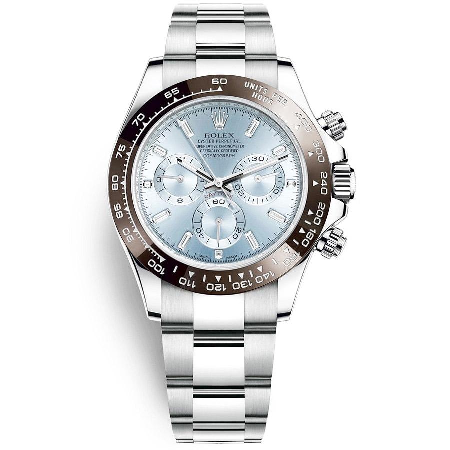 Rolex 1:1 Super Clone Daytona 50th Anniversary Edition 40mm 116506 Ice Blue Baguette Diamond Dial