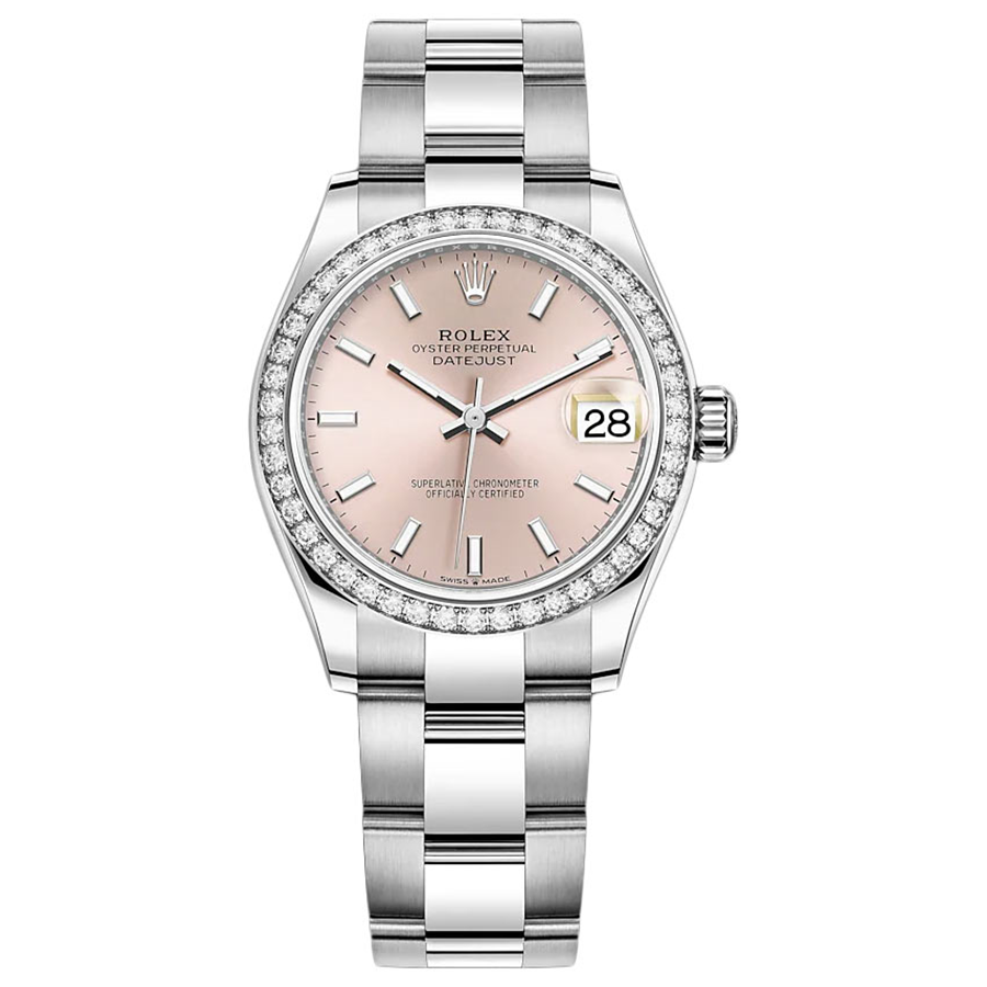 Rolex 1:1 Super Clone Datejust Pink Dial Diamond Bezel 31mm 278384RBR