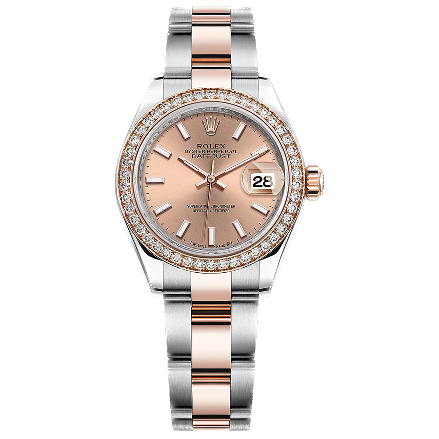 Rolex 1:1 Super Clone Lady-Datejust Rose Dial Diamond Bezel 28mm 279381RBR
