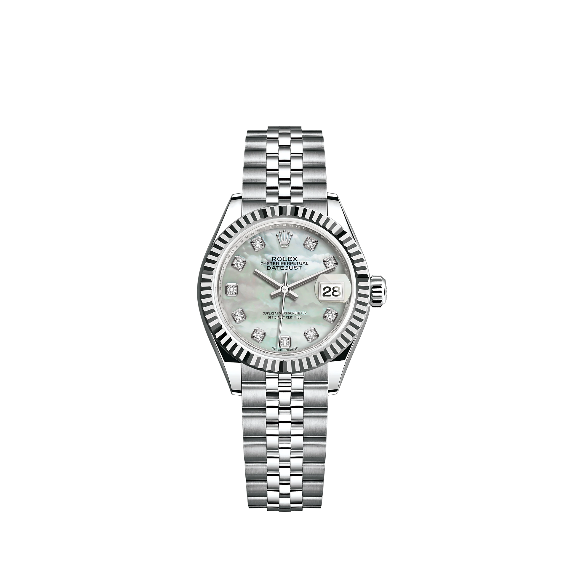 Rolex 1:1 Super Clone Lady Datejust Diamond Scale Multiple Dial Options 36mm