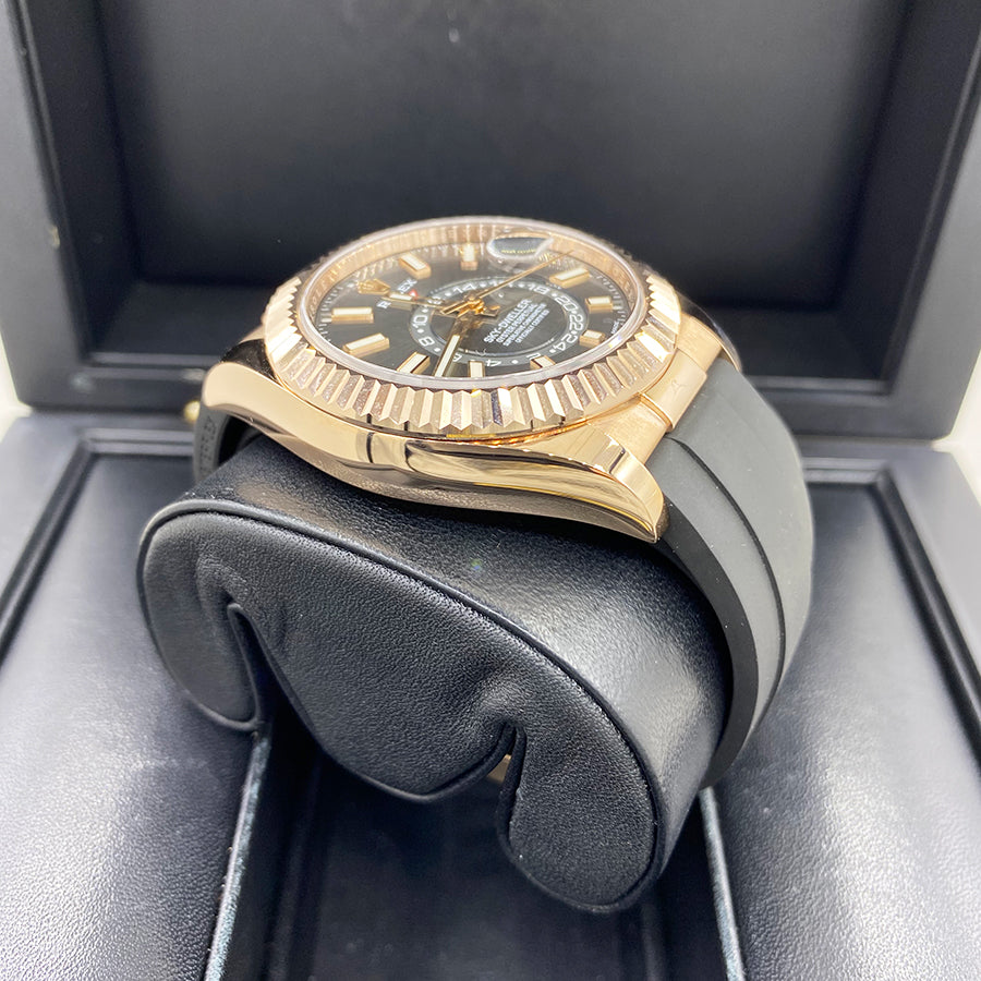 Rolex 1:1 Super Clone Sky-Dweller 42mm Oyster Flex 326235 Rhodium Dial