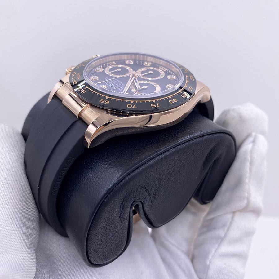 Rolex 1:1 Super Clone Daytona 40mm Oyster Flex 116515LN Black Diamond Dial