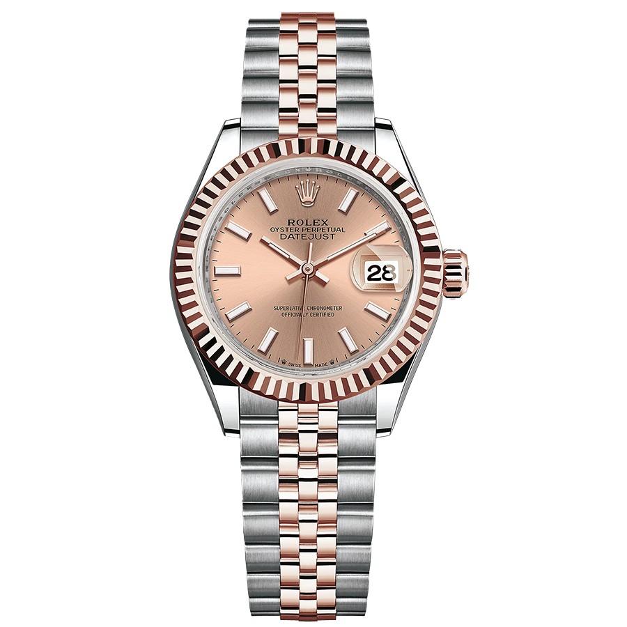 Rolex 1:1 Super Clone Lady-Datejust Rose Dial Fluted Bezel 28mm 279171