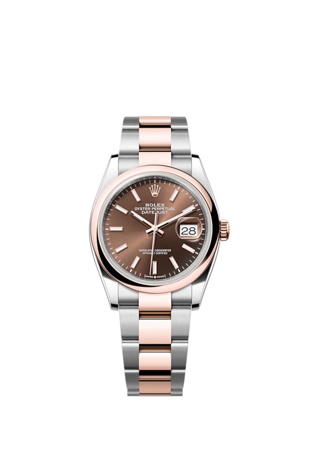 Rolex 1:1 Super Clone Datejust Oyster, 36 mm, Oystersteel and Everose gold