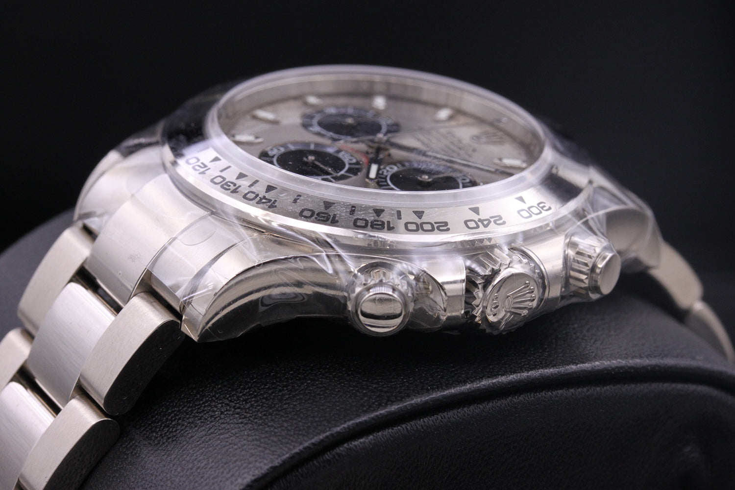 Rolex 1:1 Super Clone Daytona 40mm 116509 White Gold Steel Black Dial