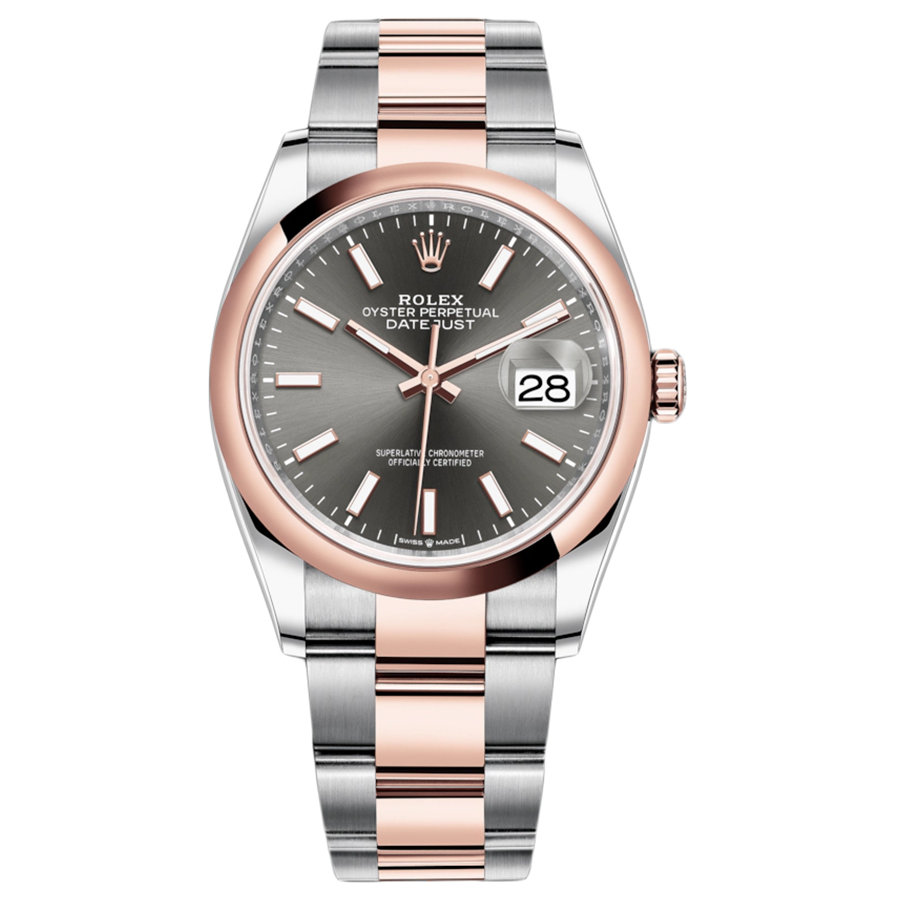 Rolex 1:1 Super Clone Datejust Slate Dial Domed Bezel 36mm 126201