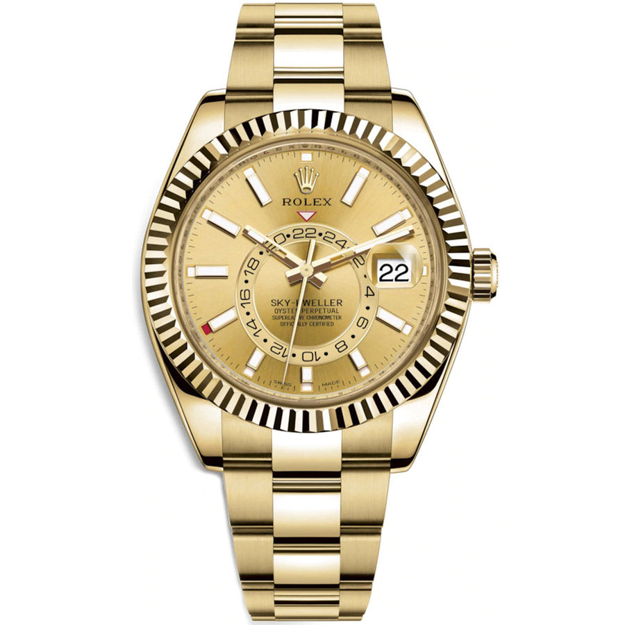 Rolex 1:1 Super Clone Sky-Dweller 42mm 326938 Champagne Dial