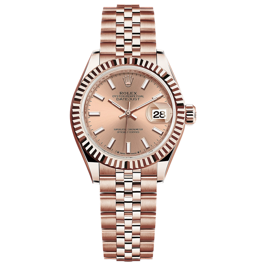 Rolex 1:1 Super Clone Lady-Datejust Rose Dial Fluted Bezel 28mm 279175