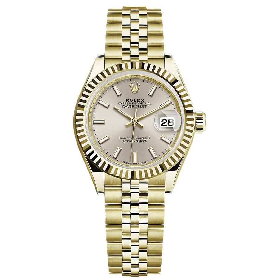 Rolex 1:1 Super Clone Lady-Datejust Silver Dial Fluted Bezel 28mm 279178