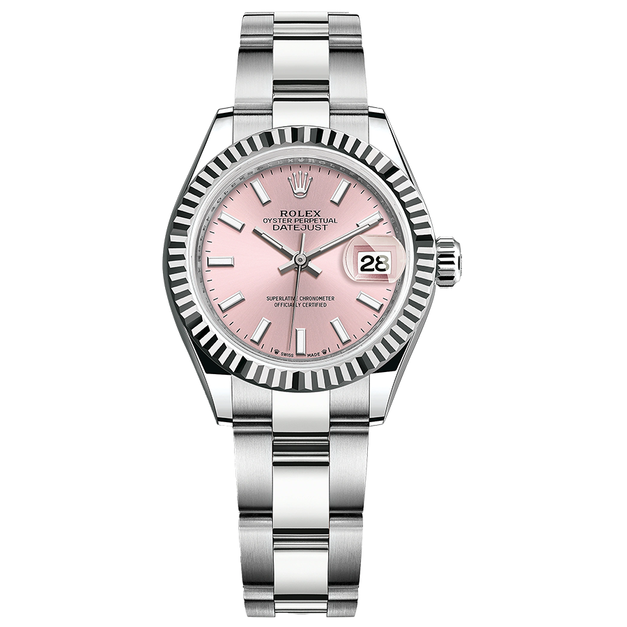 Rolex 1:1 Super Clone Lady-Datejust Pink Dial Fluted Bezel 28mm 279174